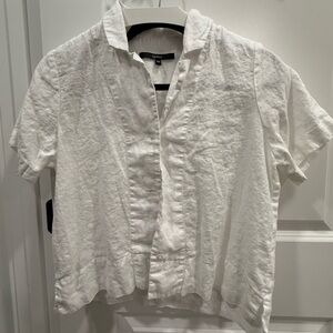 Quince 100% European Linen Short Sleeve Shirt in XS